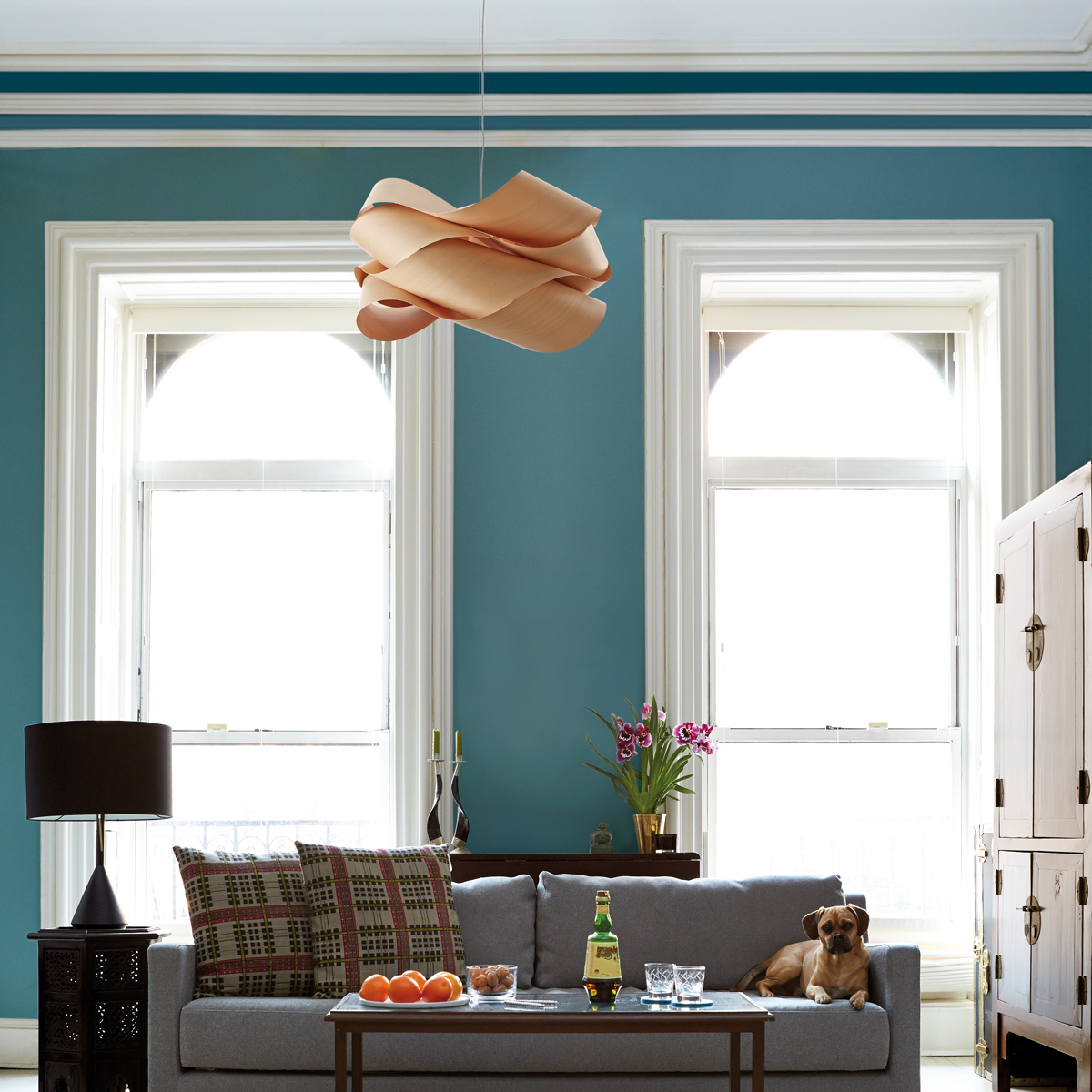 LZF Lamps Link Large Pendelleuchte, Kirsche (transparente Zuleitung auf Anfrage möglich)