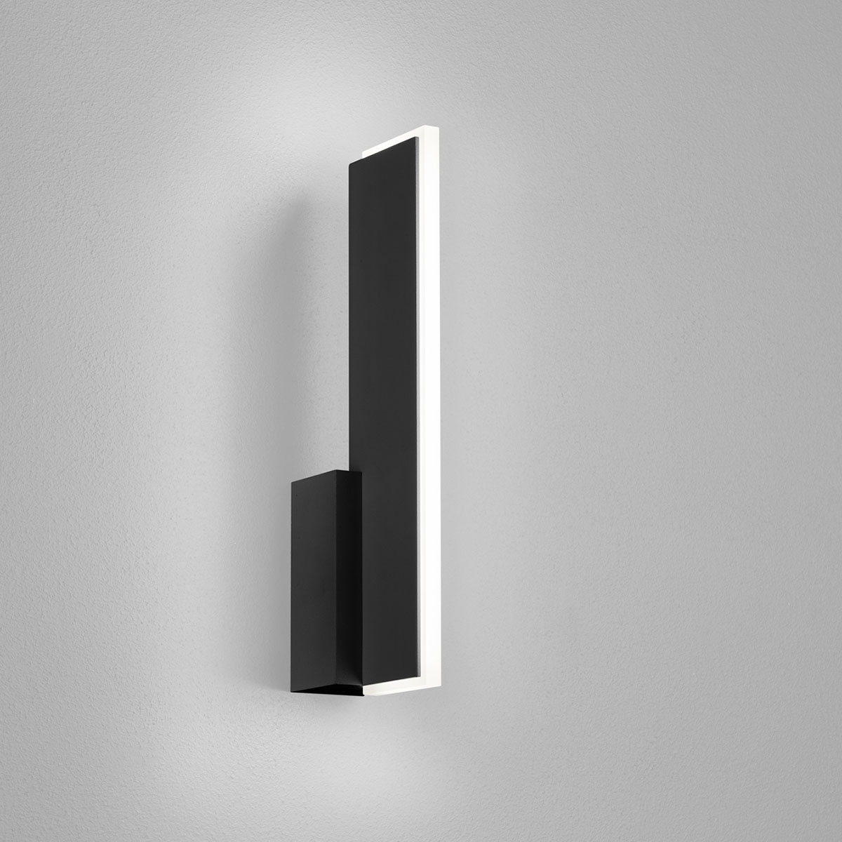 Helestra Nex LED Wandleuchte, schwarz matt - Acryl satiniert Nex LED Wandleuchte