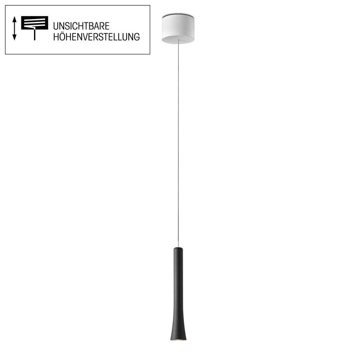Rio LED Pendelleuchte, unsichtbare Höhenverstellung