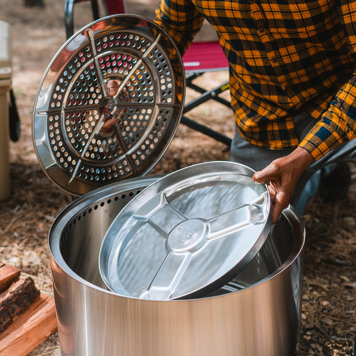 Solo Stove Bonfire 2.0 Feuerschale mit Standfuß, Edelstahl (Auffangschale inbegriffen)