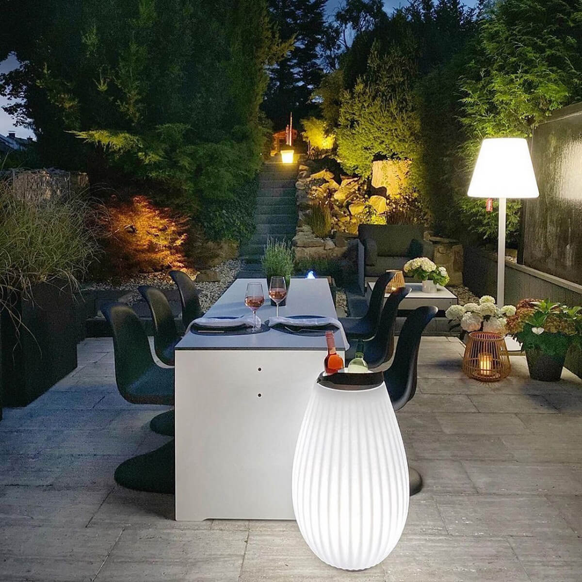 Joouls The Joouly LED Akkuleuchte, Bluetooth Lautsprecher & Weinkühler