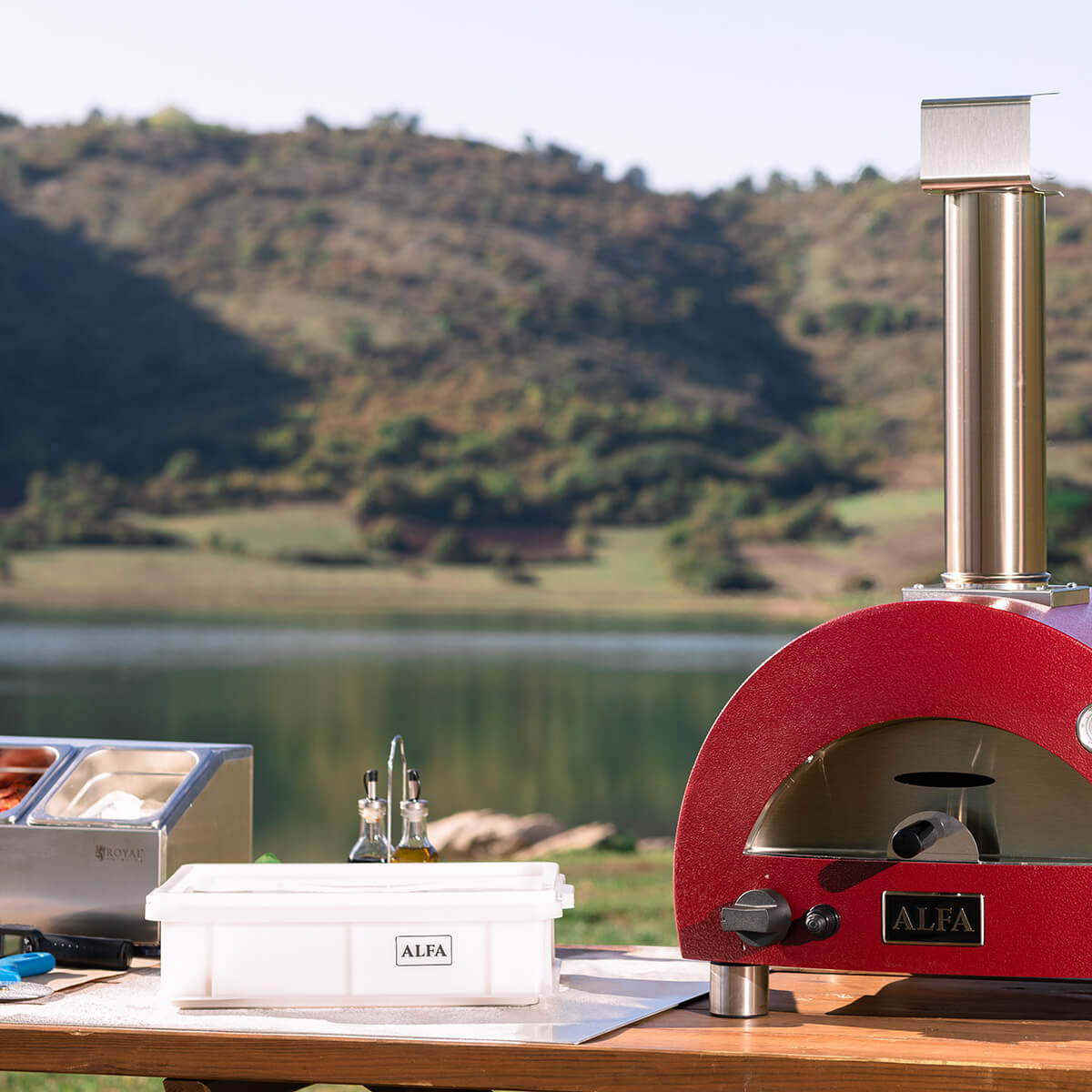 Alfa Forni Teigballen-Box mit Deckel, Kunststoff