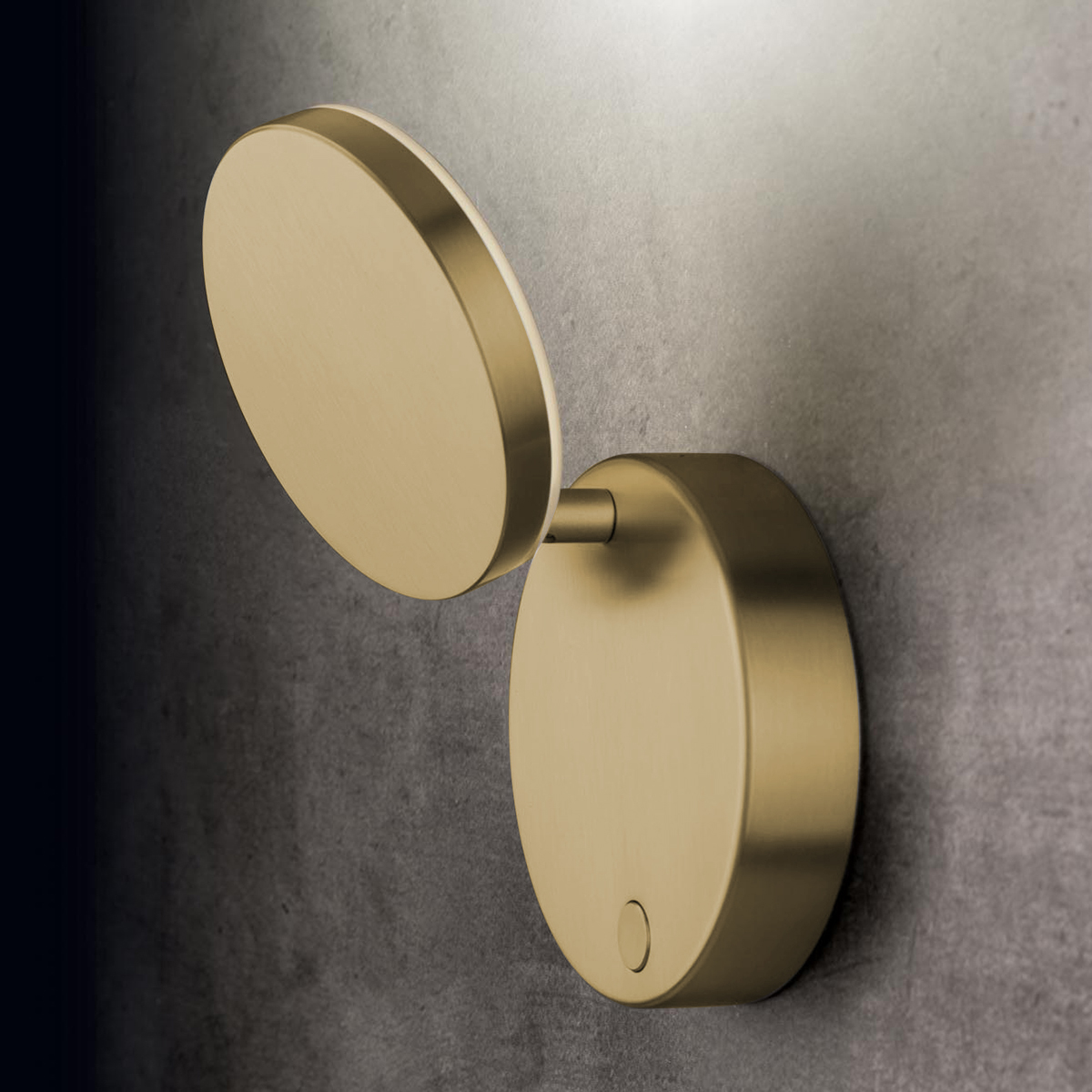 Holtkötter Plano WD LED Wandleuchte, mit Tastdimmer, Eloxal Messing
