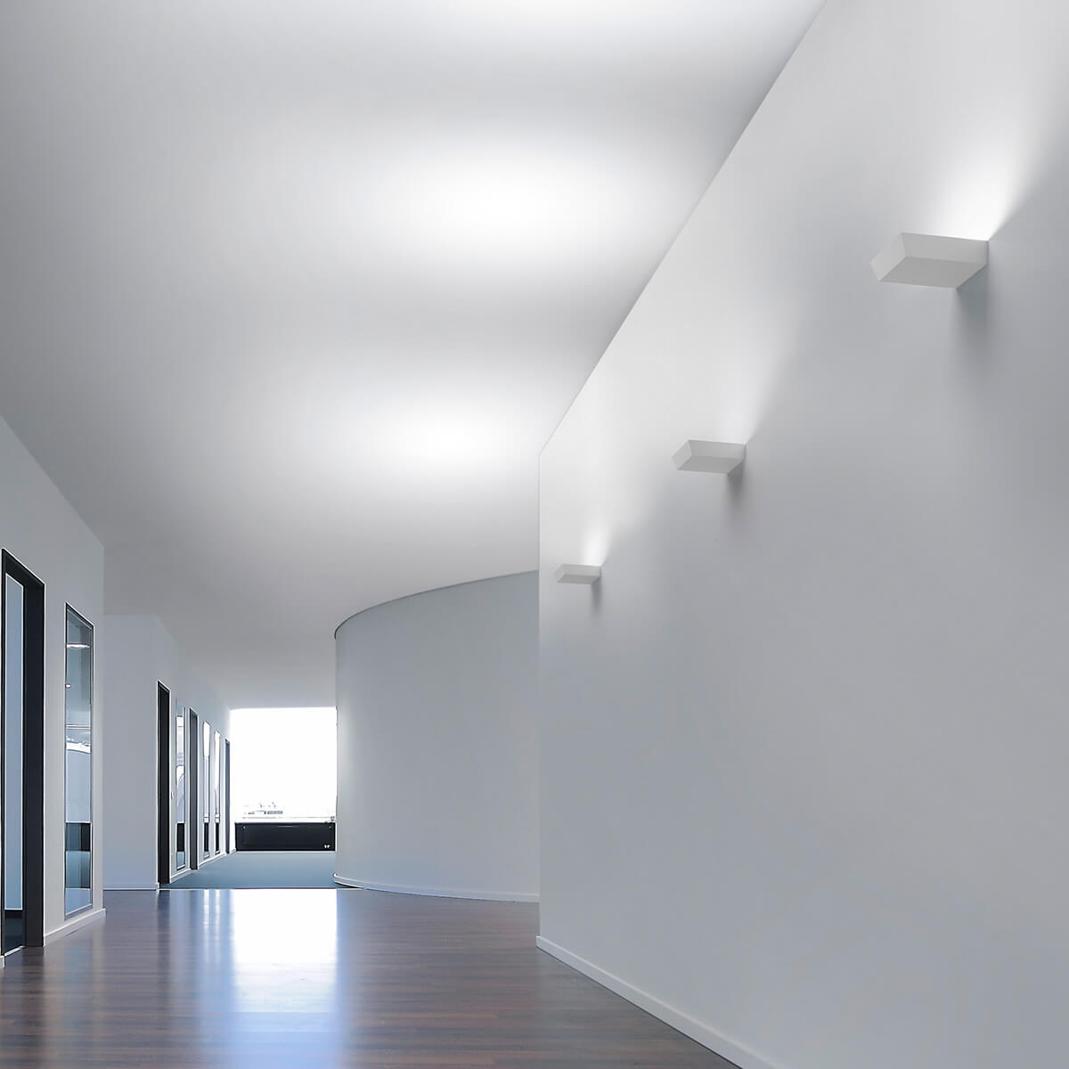 Helestra Cor LED Wandleuchte, weiß matt