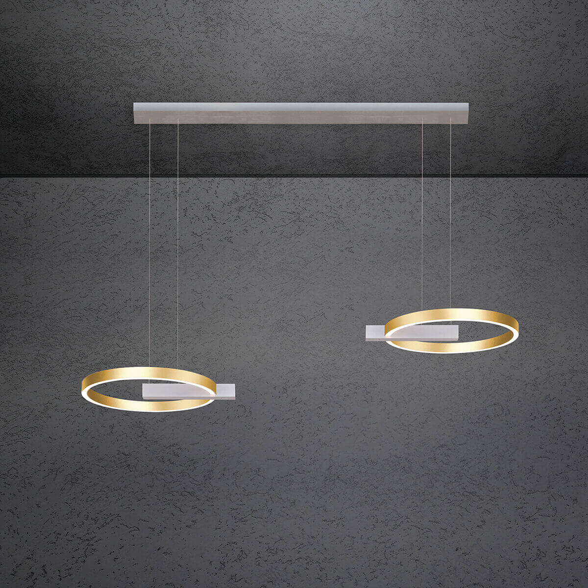 Alu geschliffen / Gold eloxal