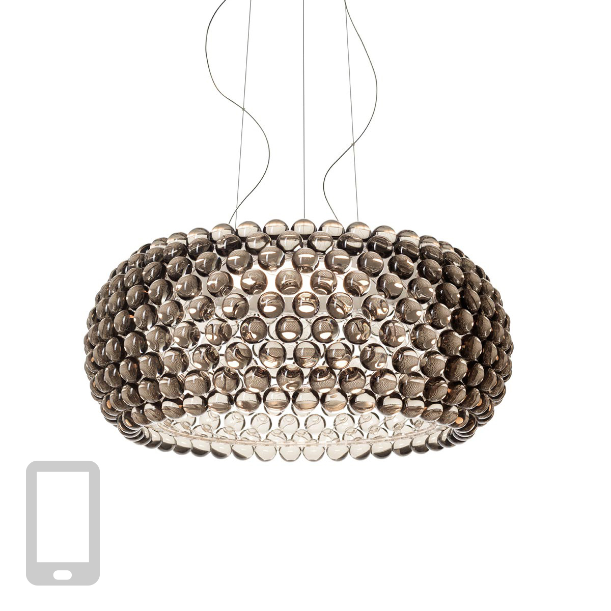 Foscarini Caboche Plus Grande MyLight LED Sospensione, grau