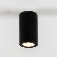 Milan Kronn Deckenleuchte, Höhe: 11,5 cm, schwarz, Abbildung zeigt die Leuchte mit dem schwarzen Adapterring (inklusive)