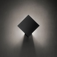 Lodes Puzzle Single Square LED Wand - / Deckenleuchte, schwarz matt