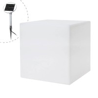 8 seasons design Shining Cube 43 LED Solardekoleuchte, weiß