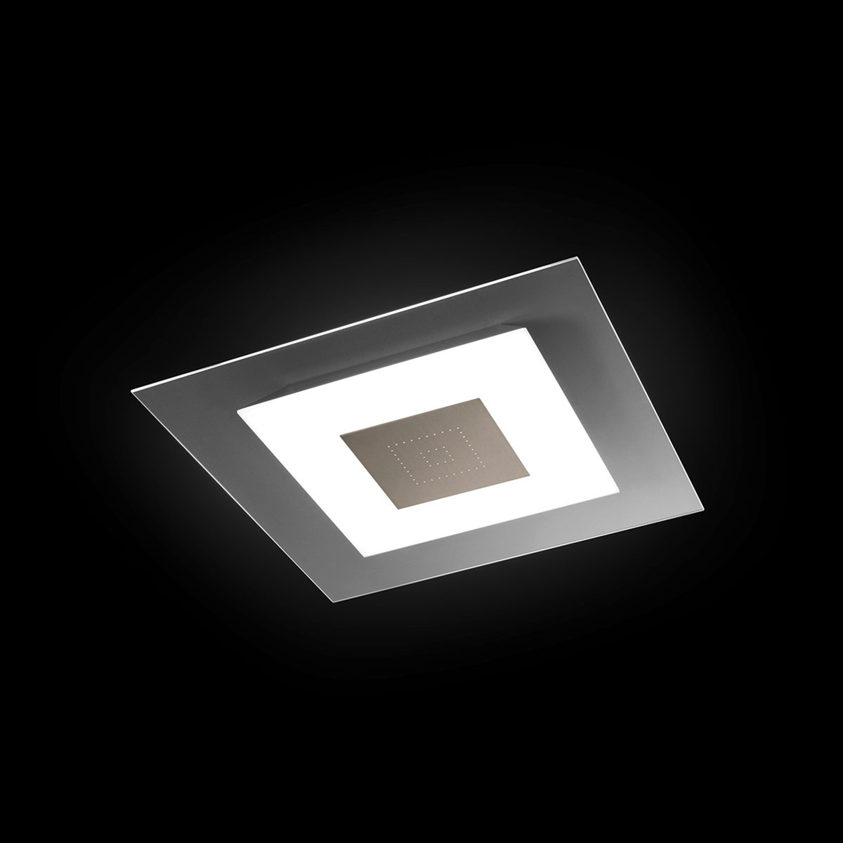 Grossmann Magic LED Deckenleuchte, Nickel matt, 54 x 54 cm