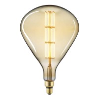 Sigor LED Filament Giantlampe Tear E27 Gold, 8 W, 2000 K, dimmbar, Ø: 24,5 cm