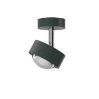 Top Light Puk Mini Turn Downlight LED Deckenleuchte, Gehäuse, anthrazit matt / Chrom, mit Linse klar (nicht inbegriffen)