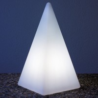 Epstein-Design Pyramide RGBCCT-LED Außenleuchte mit ZigBee, Höhe: 73 cm, weiß