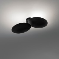 Lodes Puzzle Double Round LED Wand- / Deckenleuchte, schwarz matt