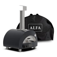 Alfa Forni Moderno Portable Pizzaofen, tragbar, inkl. Tragetasche, schiefergrau