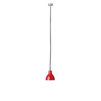 Rotaliana Luxy H5 Pendelleuchte, Kabel: schwarz, Schirm: rot glänzend