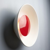 Zava Reverb LED Wand- / Deckenleuchte, weiß / kaminrot