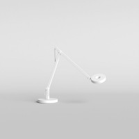 Rotaliana String T1 Mini LED Tischleuchte, weiß matt, Textilkabel: Silber