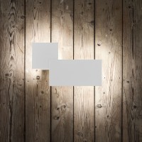 Lodes Puzzle Outdoor Square & Rectangle LED Außenwandleuchte, weiß matt