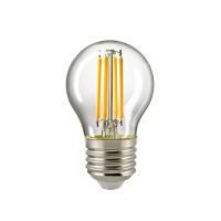 Sigor LED Filament Kugellampe E27 klar, 4,5 W, Dim-to-Warm, Ø: 4,5 cm