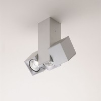 Milan Dau Spot Deckenstrahler, verstellbar, 3-flg., Aluminium gebürstet