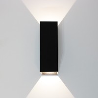 Rügen LED Wandleuchte, Höhe: 15 cm, schwarz