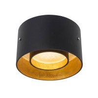 Oligo Trofeo LED Deckenleuchte, Tunable White, schwarz matt / Blattgold