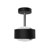 Top Light Puk Maxx Eye Ceiling LED Deckenleuchte, Gehäuse, schwarz matt / Chrom, mit Linse klar (nicht inbegriffen)