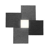 Grossmann Creo LED Wand- / Deckenleuchte, 27,5 x 27,5 cm, schwarz glänzend