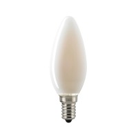 Sigor LED Filament Kerze E14 matt, 4,5 W, Dim-to-Warm, Ø: 3,5 cm
