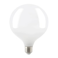Sigor LED Filament Globelampe E27 opal, 9 W, 2700 K, dimmbar, Ø: 12,5 cm
