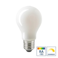 Sigor LED Filament Normallampe E27 opal, 9 W, 2700 K, dimmbar, Ø: 6 cm