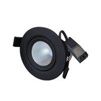 Interlight Cascade Downlight LED Einbaustrahler, 2700 K, Ø: 10,5 cm, schwarz