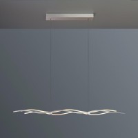 Escale Silk 2.0 LED Pendelleuchte, Länge: 120 cm, Aluminium geschliffen
