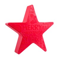 8 seasons design Shining Star Merry Christmas Dekoleuchte, Höhe: 54 cm, rot, ausgeschaltet