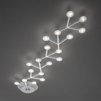 Artemide Design LED Net Line 125 Soffitto, App-kompatibel, weiß glänzend