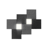 Grossmann Creo LED Wand- / Deckenleuchte, 38,5 x 33 cm, schwarz glänzend