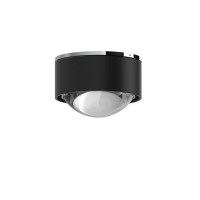 Top Light Puk Mini One 2 LED Deckenleuchte, Gehäuse, schwarz matt / Chrom, mit Linse klar (nicht inbegriffen)