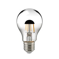 Sigor LED Filament Kopfspiegellampe E27 Silber, 7 W, 2700 K, dimmbar, Ø: 6 cm