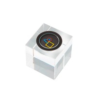 Tecnolumen Cubelight Clock Würfel mit Uhr, Rückläufer, schwarz