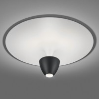 Helestra Redo LED Deckenleuchte, Ø: 50 cm, schwarz / weiß