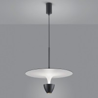 Helestra Redo LED Pendelleuchte, Ø: 50 cm mit Casambi-Modul, schwarz / weiß