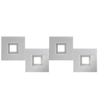 Grossmann Karree LED Wand- / Deckenleuchte, Aluminium, 4-flg., Dim-to-Warm, Rahmen: Titan 