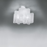 Artemide Design Logico Mini Soffitto, 3x120°, 3 Gläser, milchig weiß