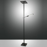 Fabas Luce Ideal LED Stehleuchte mit Lesearm, schwarz