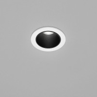 Helestra Pic LED Deckeneinbaustrahler, rund, weiß - schwarz