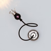 Serien.lighting Poppy Ceiling 1 Wand- / Deckenleuchte, Schirm: violett, Arm: schwarz