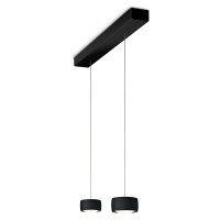 Oligo Grace Black Edition LED Pendelleuchte, 2-flg., TW, unsichtbare Höhenverstellung, schwarz matt