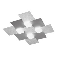 Grossmann Creo LED Wand- / Deckenleuchte, 44 x 44 cm, Aluminium gebürstet