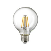 Sigor LED Filament Globelampe E27 klar, 7 W, 2700 K, dimmbar, Ø: 8 cm